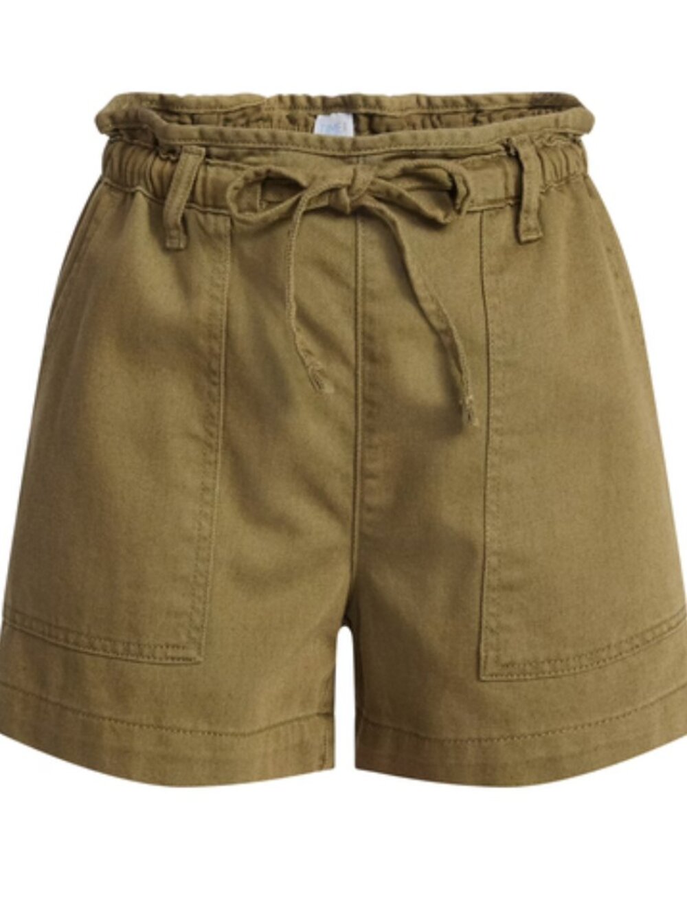 Women's Time and Tru Drapey Twill Utility Shorts, Green , 4 in Inseam, XXL 20